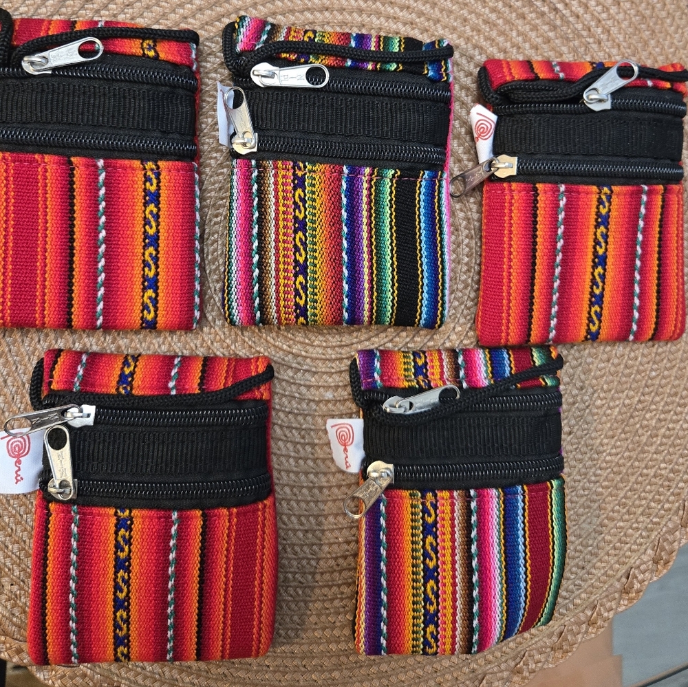 Colorful Striped Coin Pouch Set For Girls - Picture 4 of 4